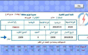 {الكهرباء} تزيد أجور طباعة قوائم الجباية 